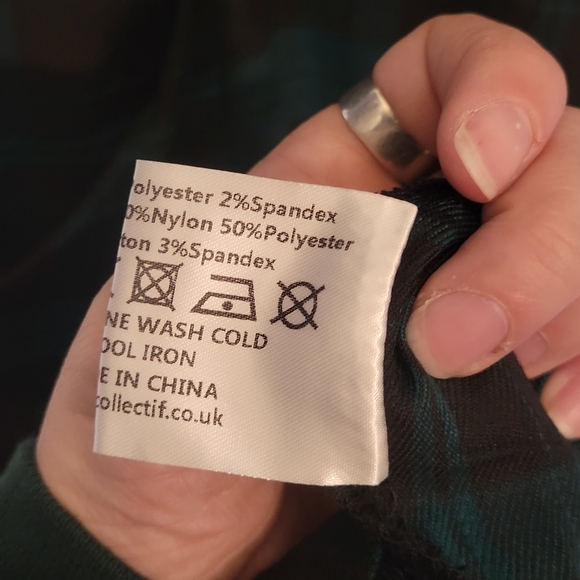 Collectif Winona Short Sleeve Slither Check Pencil Dress Medium - Picture 8 of 8